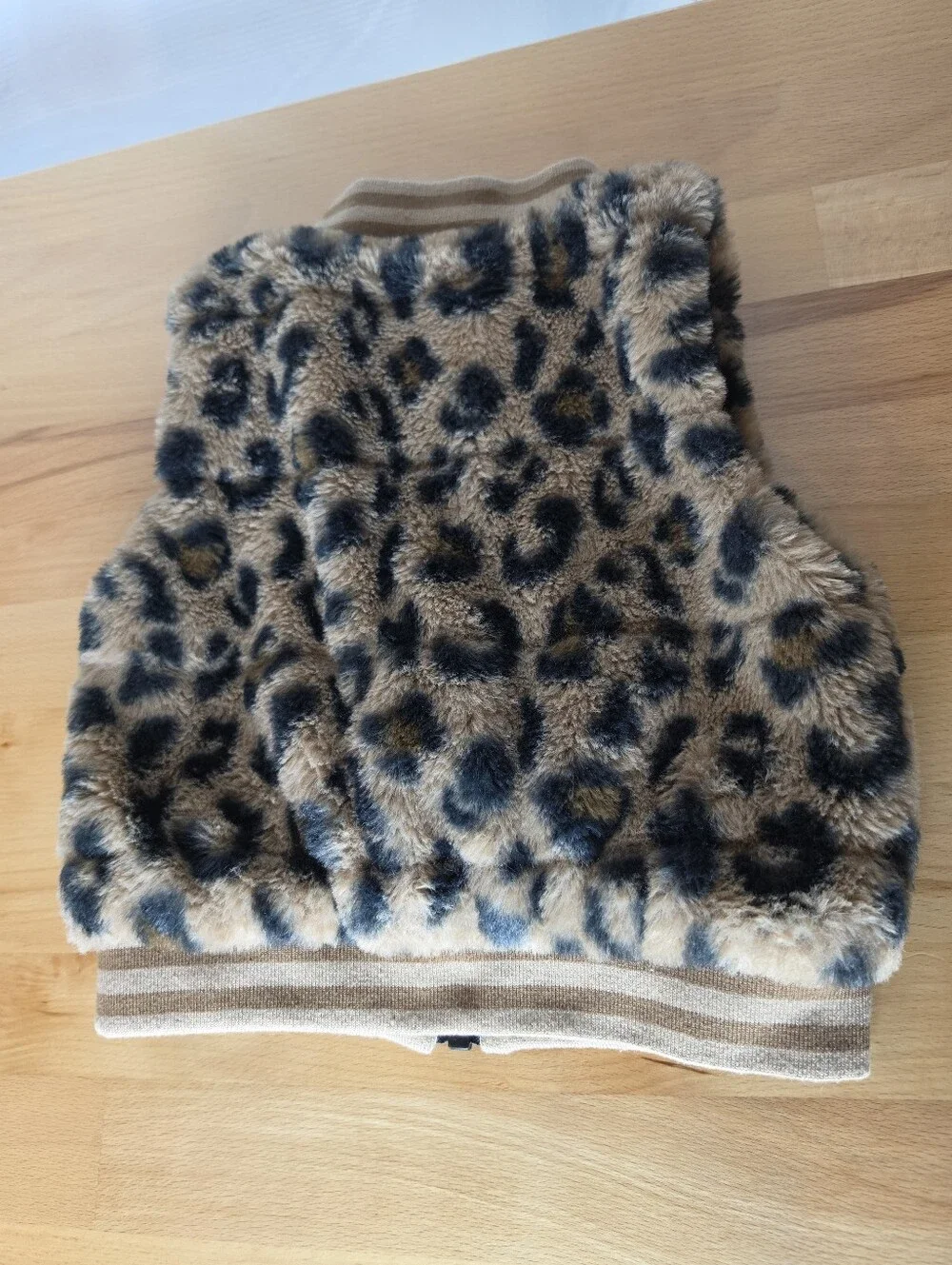 Hello Kitty Cheetah Faux Fur Vest Girls 4T Sequin Sanrio Y2K Cozy Kawaii
